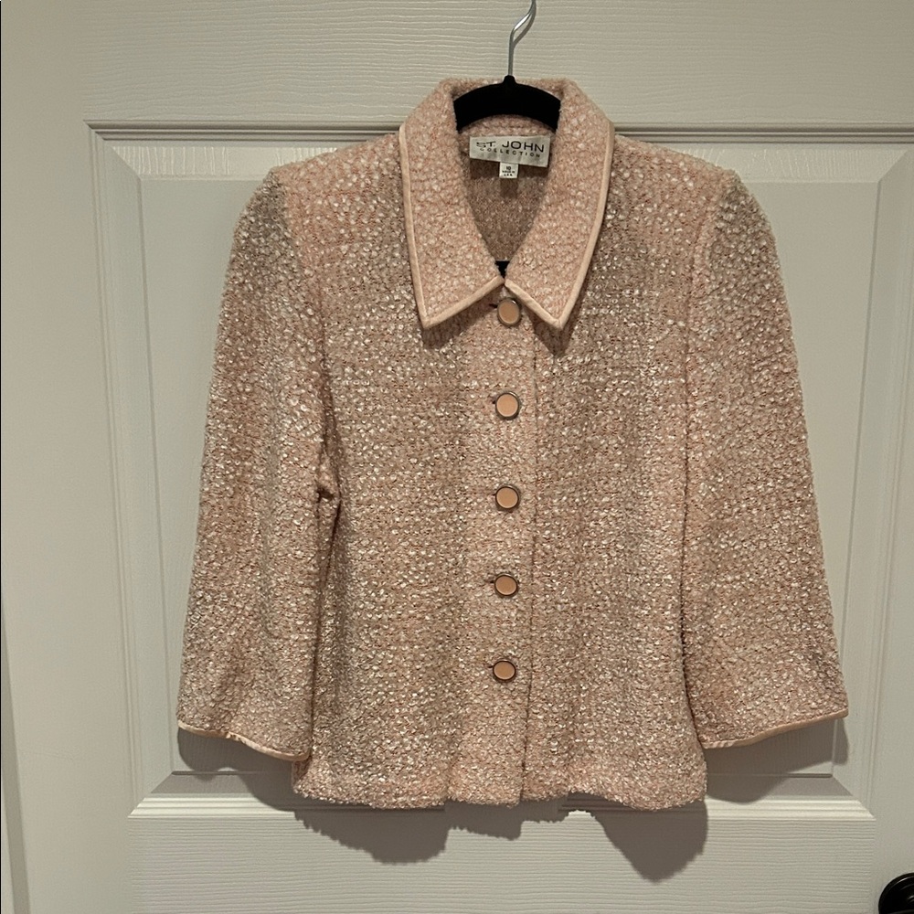St. John Light Pink Tweed Jacket